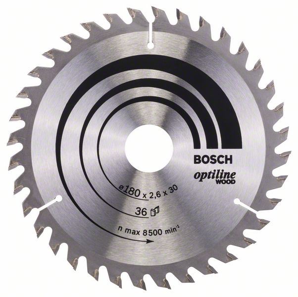 List kružne testere Optiline Wood 180 x 30/20 x 2,6 mm, 36 Bosch 2608640609, 180 x 30/20 x 2,6 mm, 36 (2608640609)